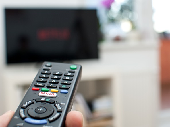 TV remote with Netflix button